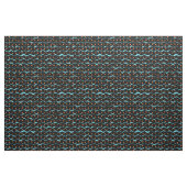 Schwarz-, Blau- und Orangenmuster Stoff (Yard (91,4 cm))