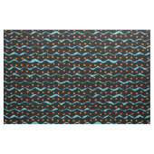 Schwarz-, Blau- und Orangenmuster Stoff (Fat Quarter (45,7 x 55,9 cm))