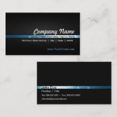 Schwarz, blau, visitenkarte (Vorne/Hinten)