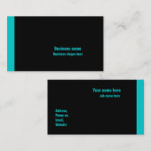 Schwarz & Blau Visitenkarte (Vorne/Hinten)