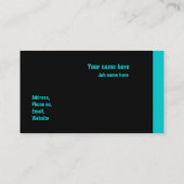 Schwarz & Blau Visitenkarte (Rückseite)