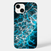 Schwarz, blau-weiß Blitzwasser Reflektion Case-Mate iPhone Hülle (Rückseite)