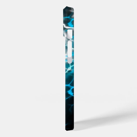 Schwarz, blau-weiß Blitzwasser Reflektion Case-Mate iPhone Hülle (Rückseite / Links)
