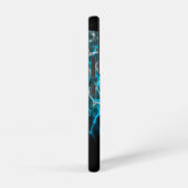 Schwarz, blau-weiß Blitzwasser Reflektion Samsung Galaxy Hülle (Rechte Seite)