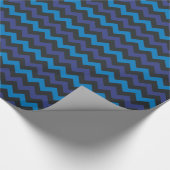Schwarz-Blau-Zickzack Musterverpackungspapier Geschenkpapier (Ecke)