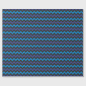 Schwarz-Blau-Zickzack Musterverpackungspapier Geschenkpapier (Flach)