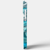 Schwarz-blaue Marmorflüssigkeit Kunst Case-Mate iPhone Hülle (Rückseite / Links)