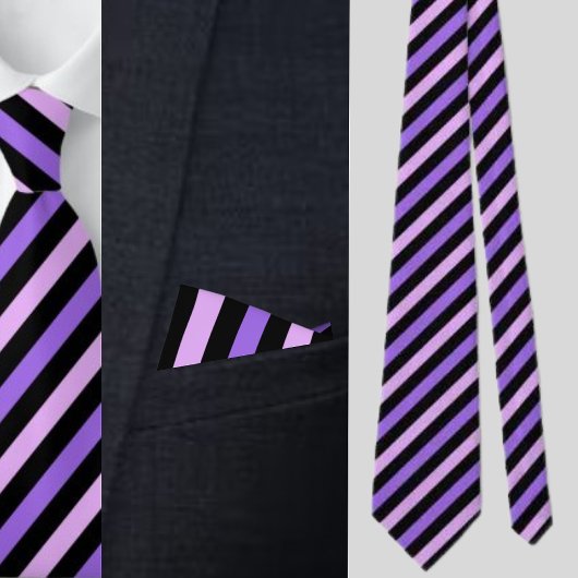 Schwarz-blaue Streifen Abstraktes Muster Krawatte