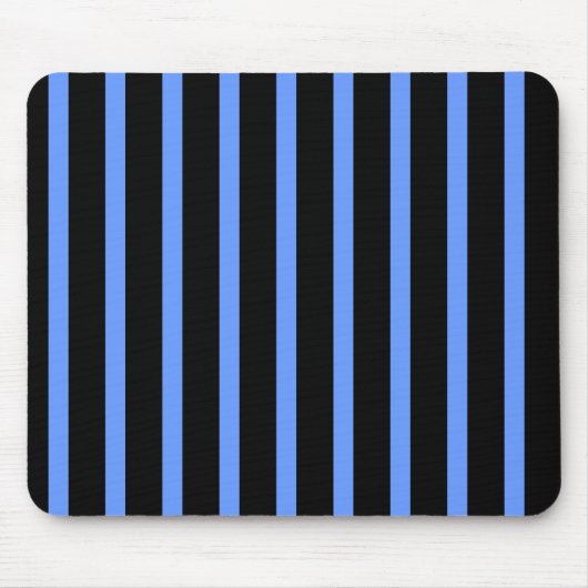 Schwarz-blaue Streifen Mousepad (Vorne)