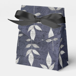 Schwarz-blaue Vintage-Grunge-Blätter Geschenkschachtel