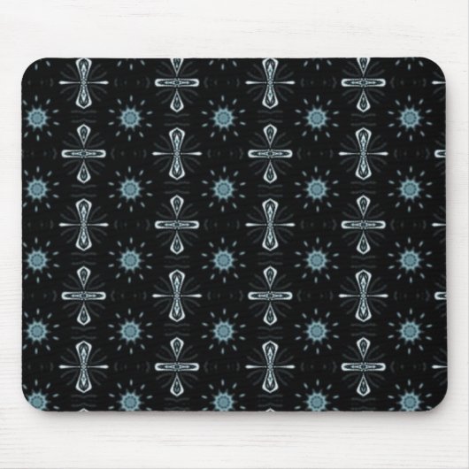 Schwarz-blauer Genuss Mousepad (Vorne)