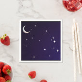 Schwarz-blauer Gradient Nacht Motiv Serviette (Beispiel)