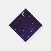 Schwarz-blauer Gradient Nacht Motiv Serviette (Ecke)