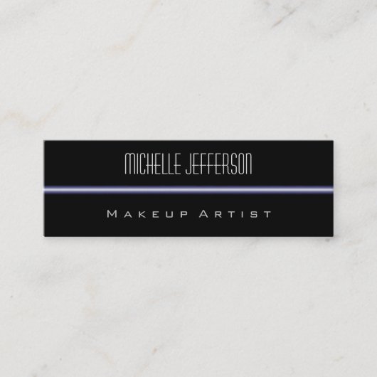 Schwarz-blaues Licht Standard-Visitenkarte mit sch Mini Visitenkarte (Vorderseite)