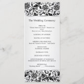 Schwarz-Blumen-Wirbel auf Silberhochzeit Programm (Rückseite)