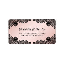 Schwarz-Blütenlace Hochzeit