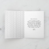 Schwarz | Bold Foto Abschluss Dankeskarte (Innenseite)