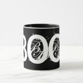 Schwarz "BOO!" Halloween Coffee Tasse (Zentrum)
