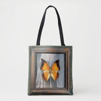 Schwarz-Bordeauxpas Butterfly Tote Bag Tasche