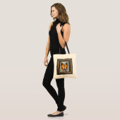 Schwarz-Bordeauxpas Butterfly Tote Bag Tragetasche (Vorderseite (Model))