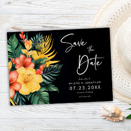 Schwarz-Botanische Hochzeit Save The Date