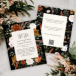 Schwarz-botanische Hochzeitsdetails im Budget einl Flyer<br><div class="desc">Budget rustikale Aquarellblumen Hochzeit einladen und Details Karte. Mit schönem Rost,  Terrakotta,  rot-rosa,  schwarz und schlängelgrüne Pampas Gras Eukalyptus Aquarell Details. Diese moderne Hochzeitsfeier lädt zum Set des Stils für Ihren großen Tag ein.</div>