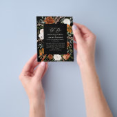 Schwarz-botanische Hochzeitsdetails im Budget einl Flyer (Gruppe)