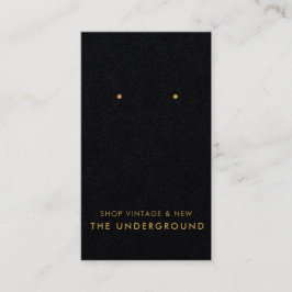 Schwarz-Brass-Ohrring-Display-Karte Visitenkarte