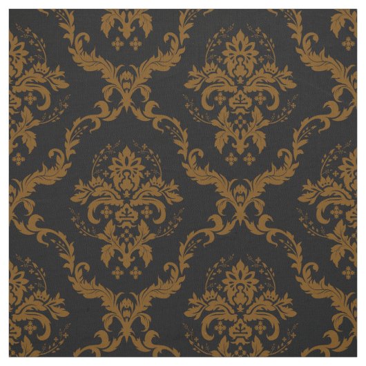 Schwarz-Braun-Damaskus Stoff (Muster)