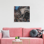 Schwarz-Braun-Digitalfotografie Fluid Art Leinwanddruck (Insitu (Wohnzimmer))