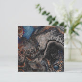 Schwarz, Braun, Grau und Blau Abstrakt Moderne (Stehend Vorderseite)