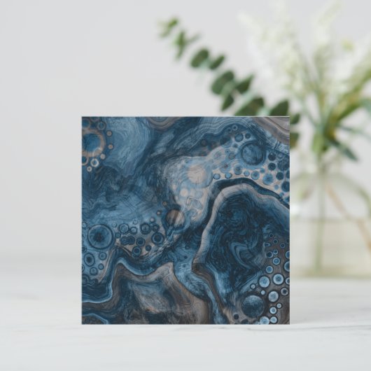 Schwarz, Braun, Grau und Blau Abstrakt Moderne (Stehend Vorderseite)