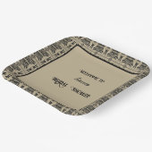 Schwarz-Braun-Griechisch-Mittelmeer-Dusche Pappteller (Gewinkelt)