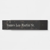 Schwarz-Braun-Hängeklammer Name Plate Türschild (Vorderseite )