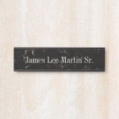 Schwarz-Braun-Hängeklammer Name Plate Türschild (Vorderseite )