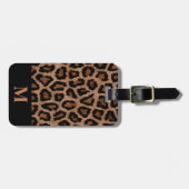 Schwarz/Braun-Leopard-Spot für klassische Monogram Gepäckanhänger (Vorderseite horizontal)