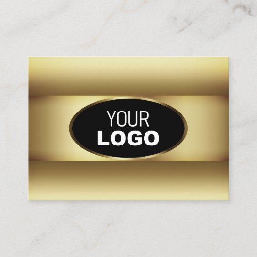 Schwarz-Braun-Ombre-Logo Dunkle Gold-Dekorrahmen Visitenkarte (Vorderseite)