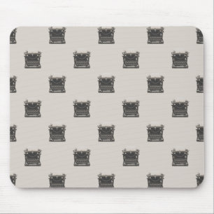 Schwarz-Braun-Schreibmaschine im Underwood-Stil Mousepad