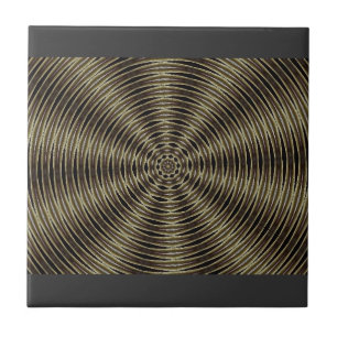 Schwarz-Braun-Spirale Fliese