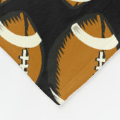 Schwarz-Braun Sportfußball Mama Fleece Blanken (Ecke)