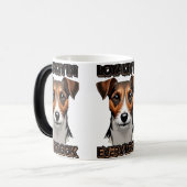 Schwarz-Braun-Terrier-Illustration Verwandlungstasse (Vorderseite Links)