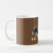 Schwarz Braun Weiß Hund Kaffeetasse (Links)