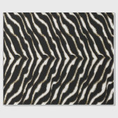 Schwarz-Braun & Weiß-Zebra-Druckgeschenk-Wrap Geschenkpapier (Flach)
