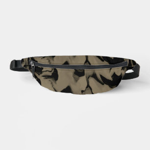 Schwarz-Braun-Wellen Bauchtasche