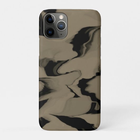 Schwarz-Braun-Wellen Case-Mate iPhone Hülle (Rückseite)