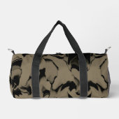 Schwarz-Braun-Wellen Duffle Bag (Vorderseite)