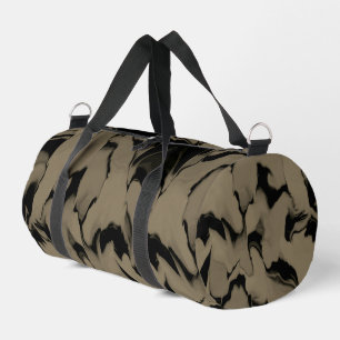 Schwarz-Braun-Wellen Duffle Bag