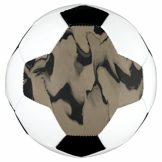 Schwarz-Braun-Wellen Fußball (Vorderseite)