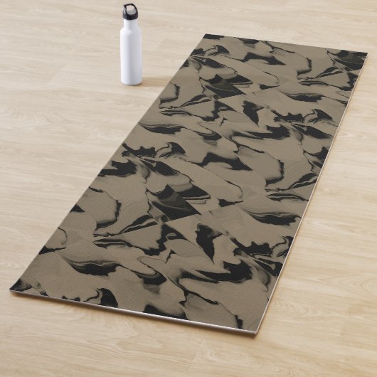 Schwarz-Braun-Wellen Yogamatte (Beispiel)