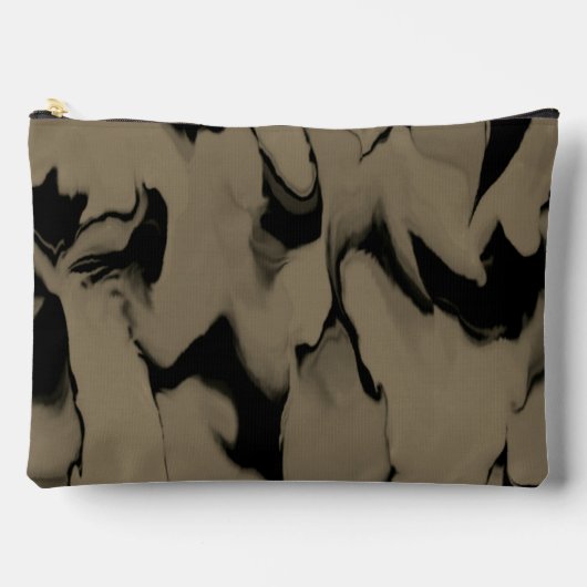 Schwarz-Braun-Wellen Zubehörtasche (Vorderseite)